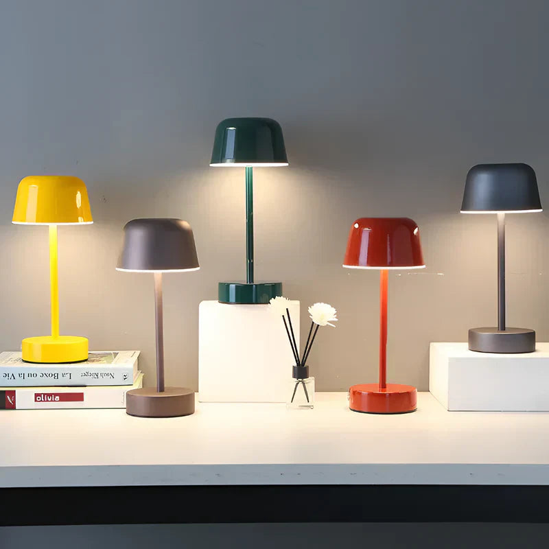 Skorter | Colorful LED table lamp in retro design, wireless, USB