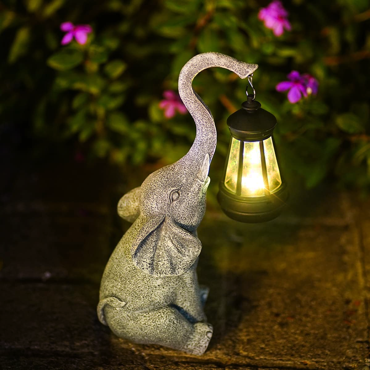 Skorter | Solar Elephant Garden Lamp – Warm Ambient Light