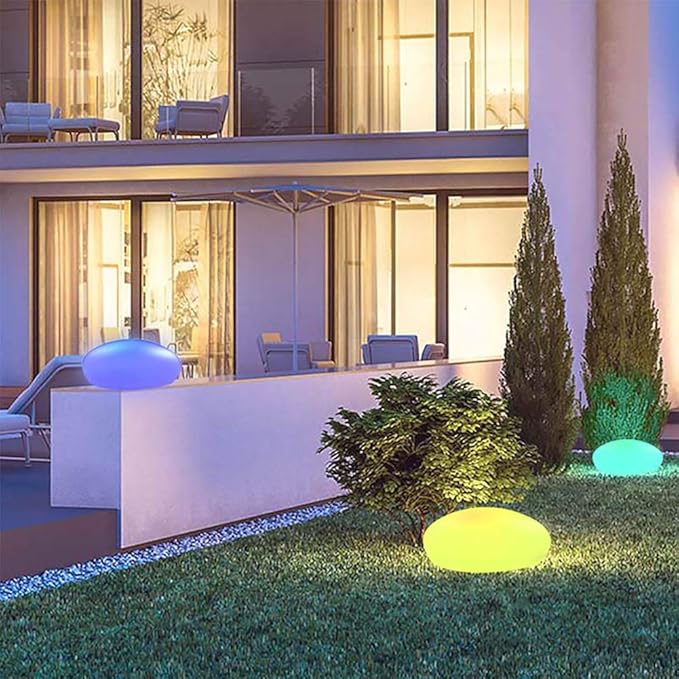 Skorter | Cobblestone LED Garden Light Fixture - Solar-Powered Outdoor Lighting for Pathways & Landscapes
