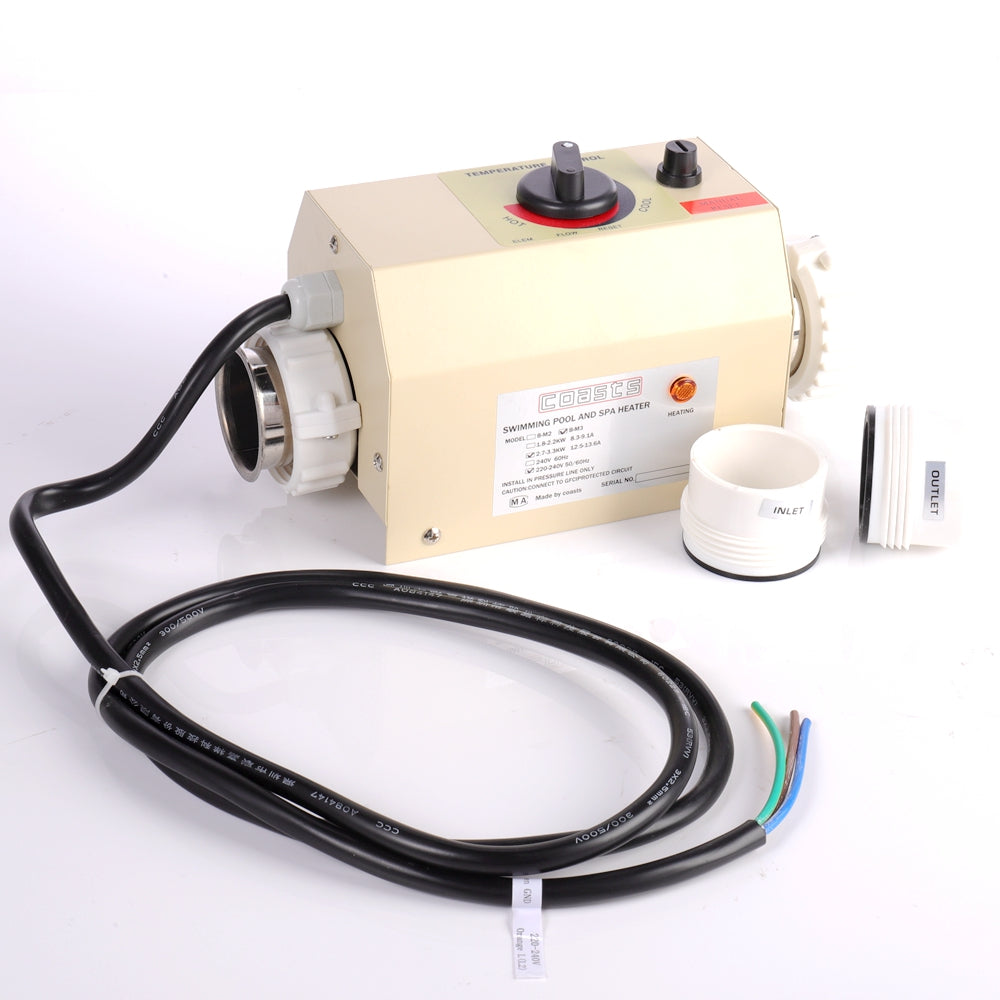 Digital Thermostat 220V 3KW Swimming Pool Heater Hot Water Thermostat for Bathtub Swimming Pool Spa Large Small Spas