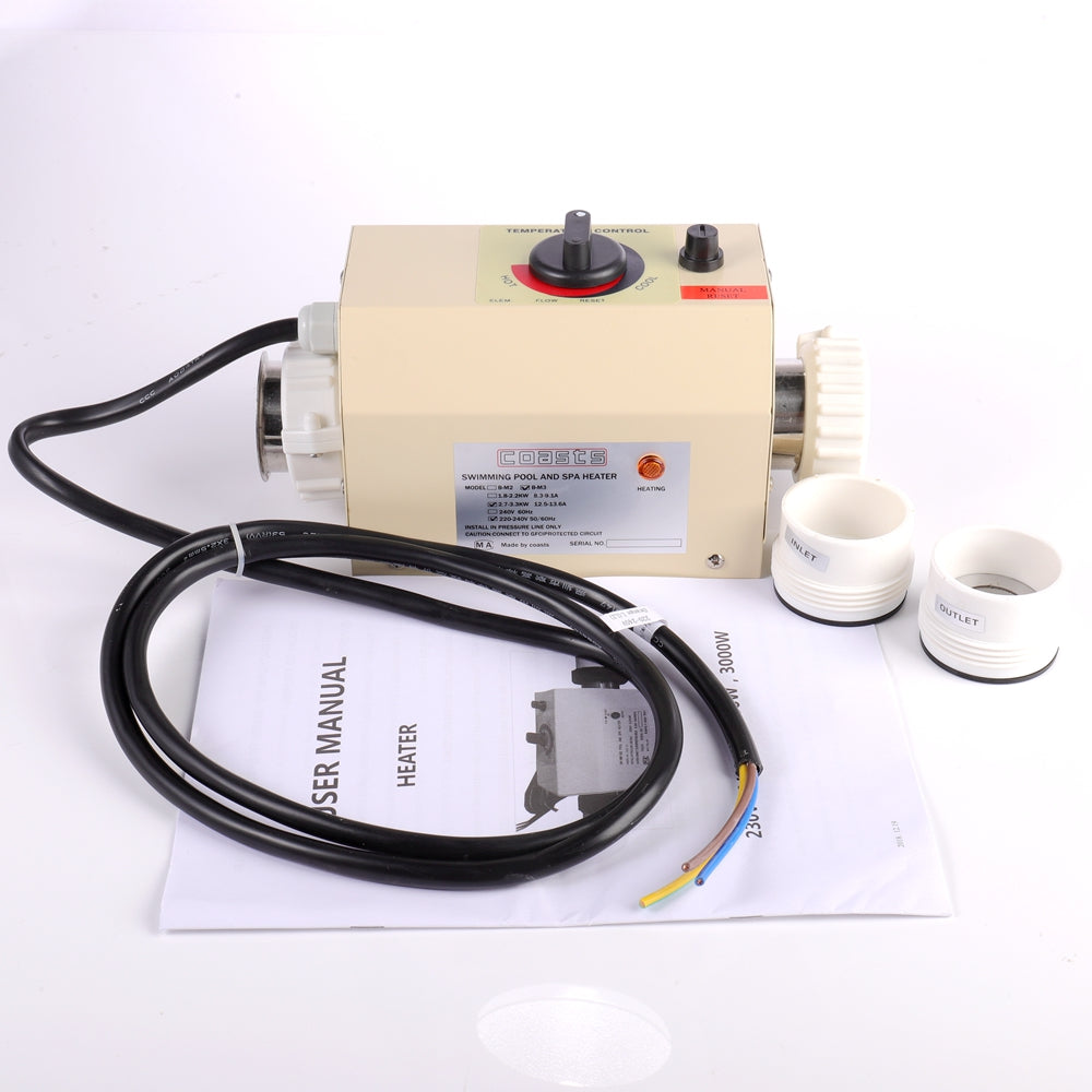Digital Thermostat 220V 3KW Swimming Pool Heater Hot Water Thermostat for Bathtub Swimming Pool Spa Large Small Spas