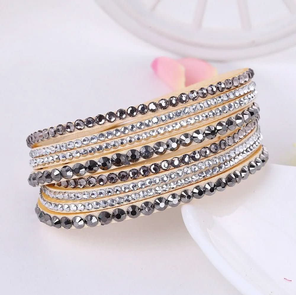 Skorter | Elegant Wrap Bracelet with Crystals for Women