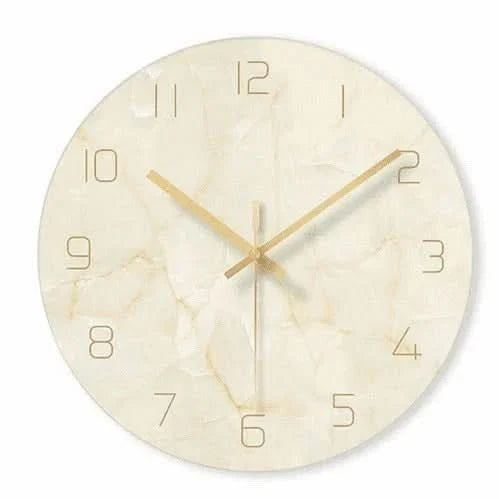 Skorter | Olive - Elegant Wall Clock with Marble Inspiration