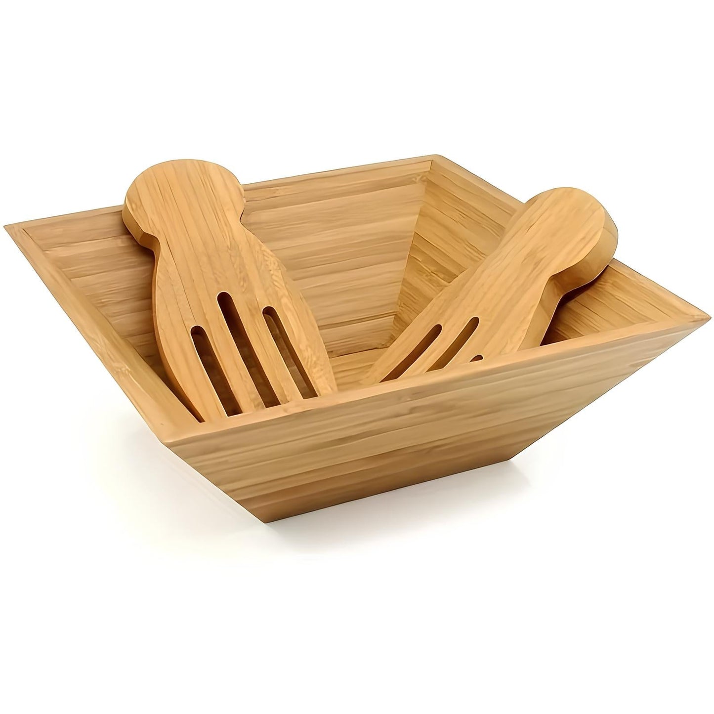 Skorter bamboo bowl and utensils