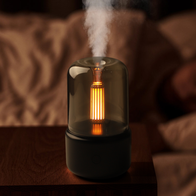 Skorter | Elegant Aroma Diffuser Lamp with LED Flame – Aromatherapy Electric Diffuser for Essential Oils, Stylish Decoration