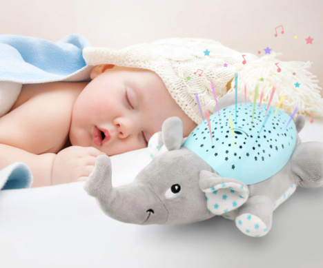 Skorter | Sleep LED Lighting Stuffed Animal Led Night Lamp Plush Toys With Music & Stars Projector Light