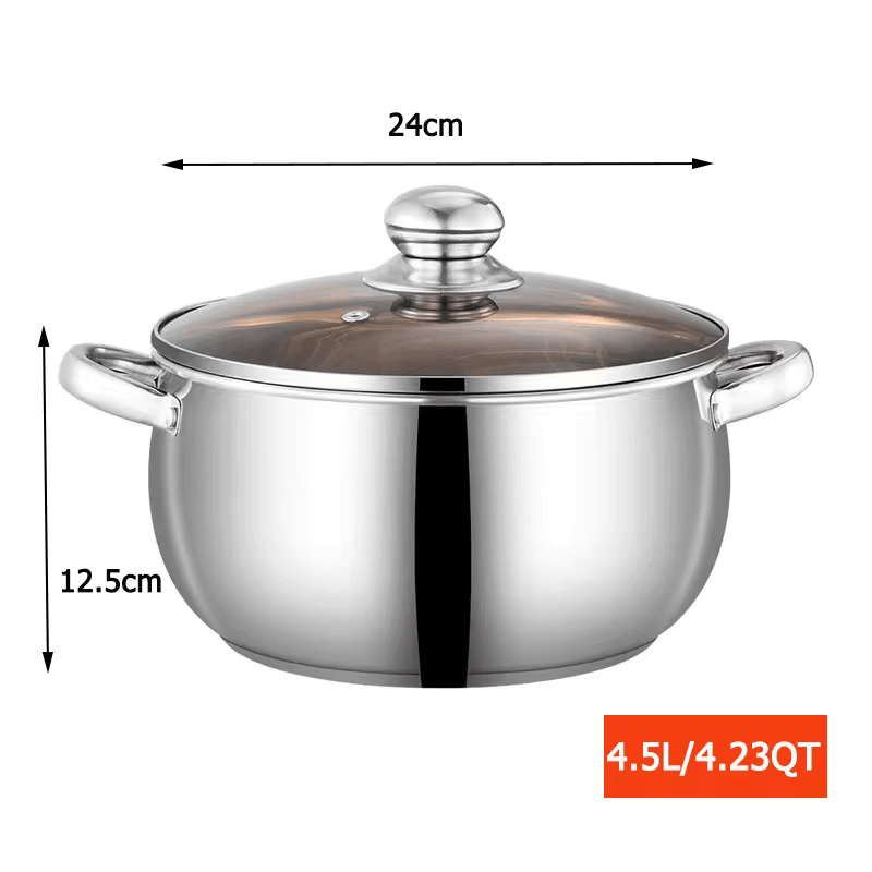 Skorter base 24 cm in stainless steel for all heat sources