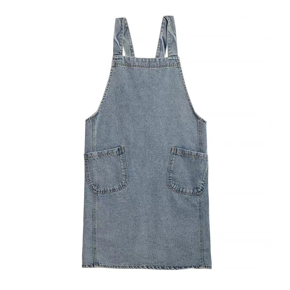 Skorter | Casual Cotton Denim Pocket Apron