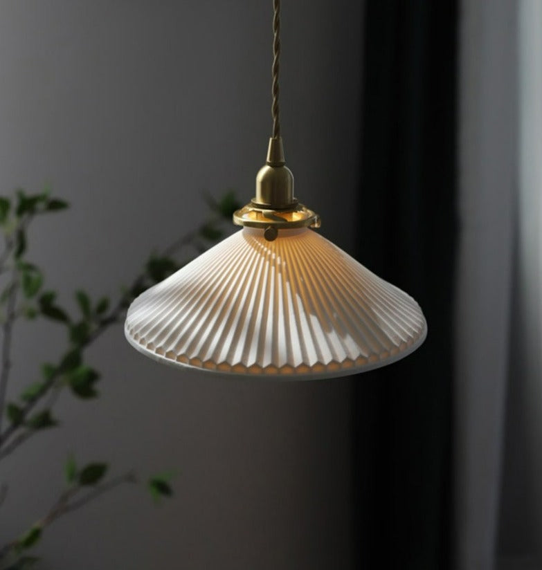 White Ceramic Pendant Light