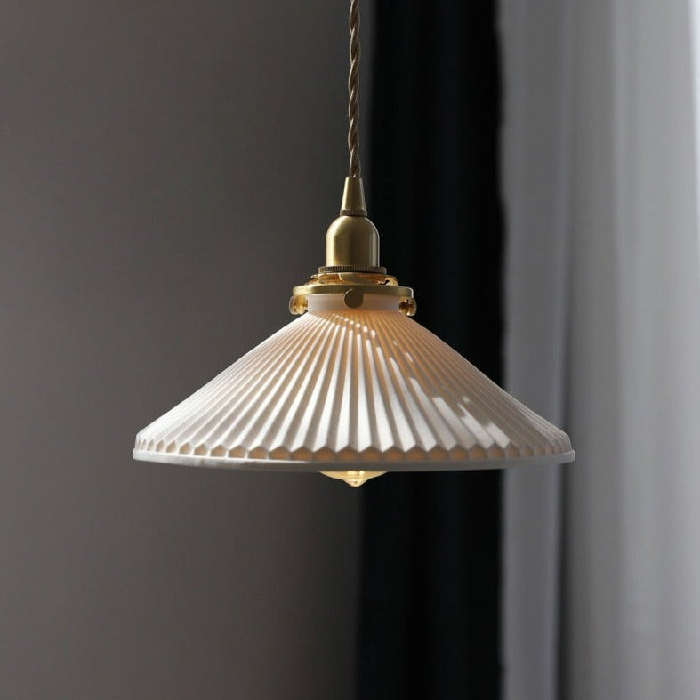 White Ceramic Pendant Light