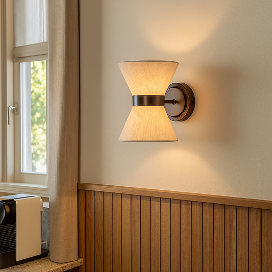 Skorter | Silk Shade Wall Lamp – Modern Wabi Sabi Design