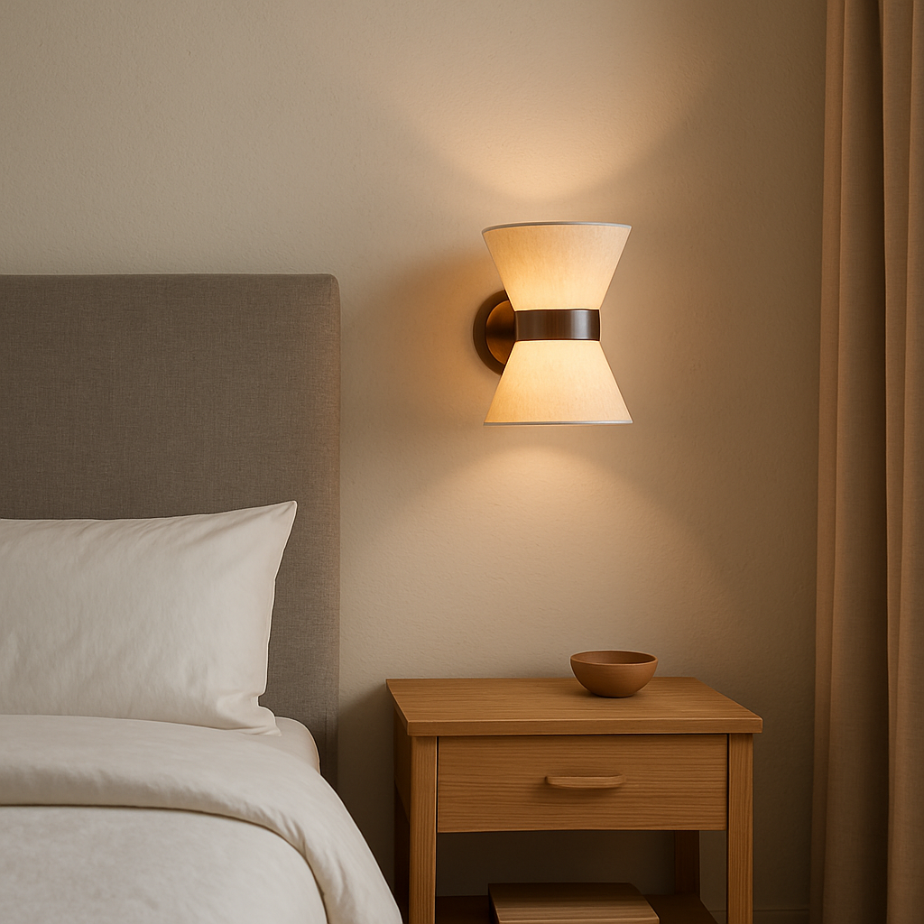 Skorter | Silk Shade Wall Lamp – Modern Wabi Sabi Design