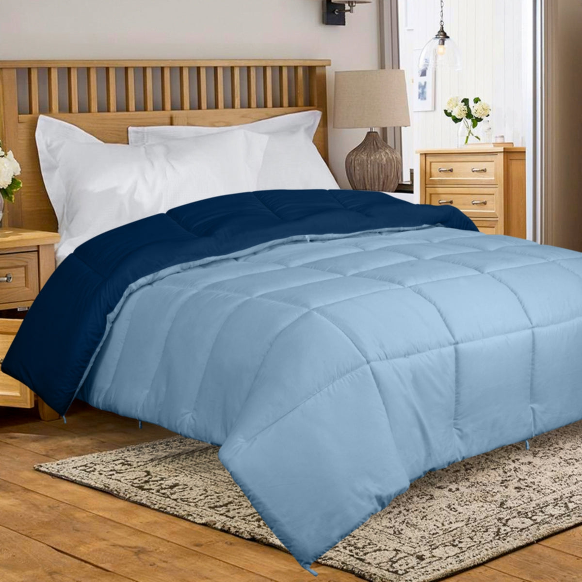 Skorter | Royale All Season Down Alternative Light Quilted Bedding Comforter with Corner Tabs