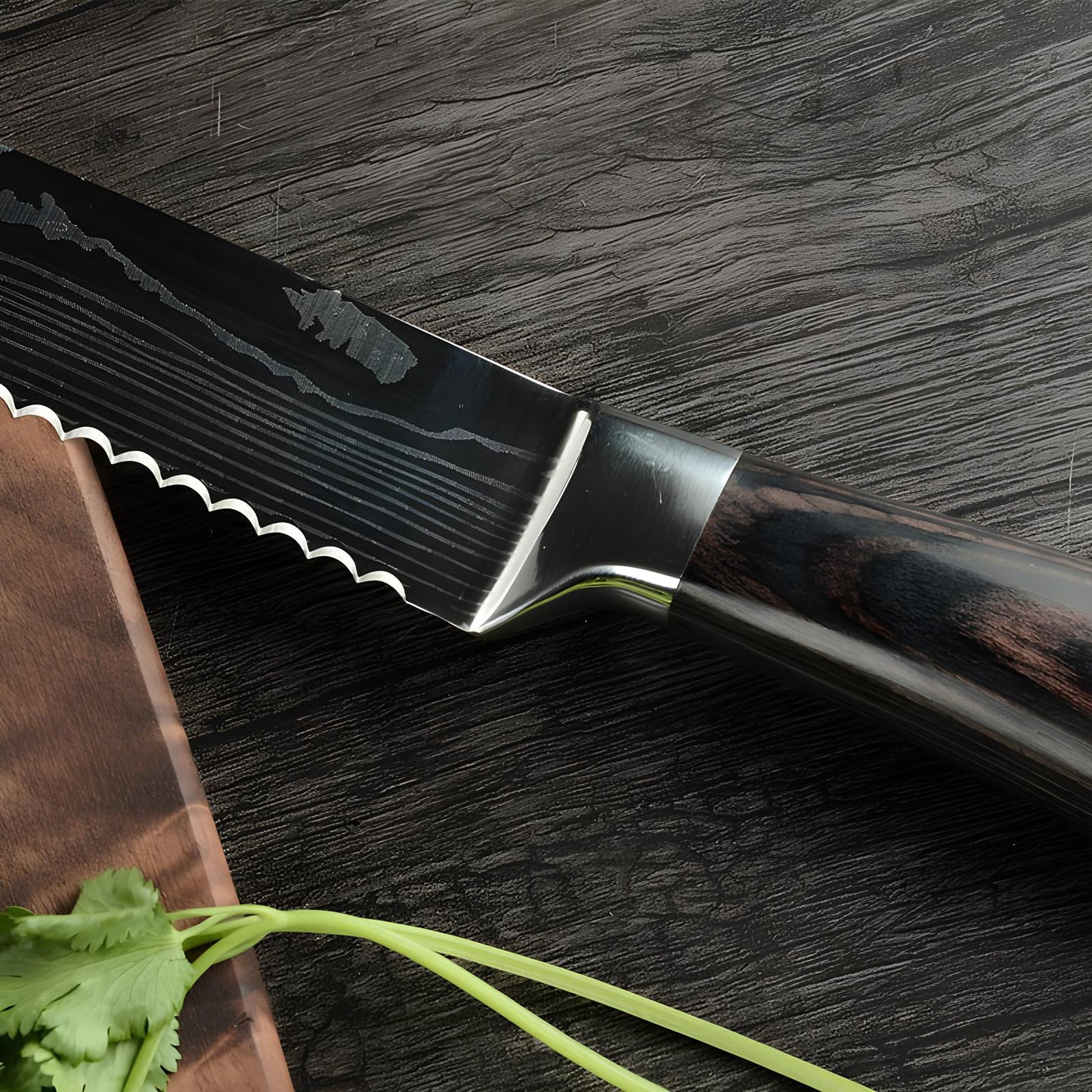 Skorter bread knife in stainless steel 19 cm
