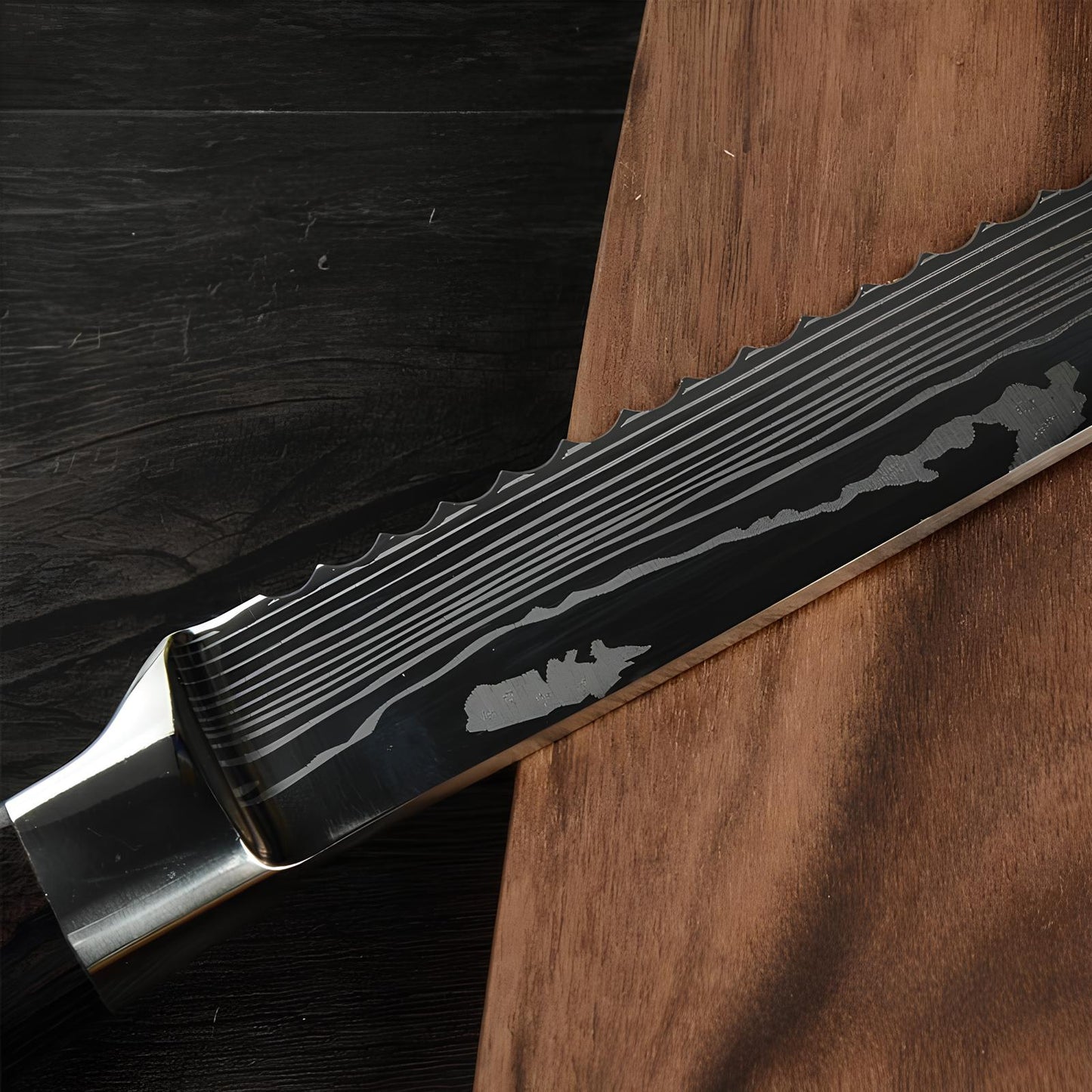 Skorter bread knife in stainless steel 19 cm