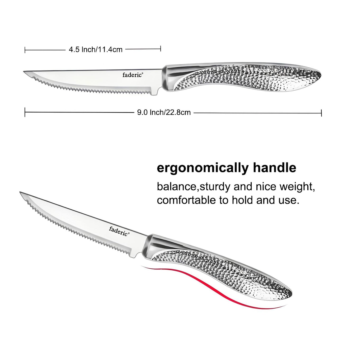 Skorter stainless steel steak set of 6 - The jewelry