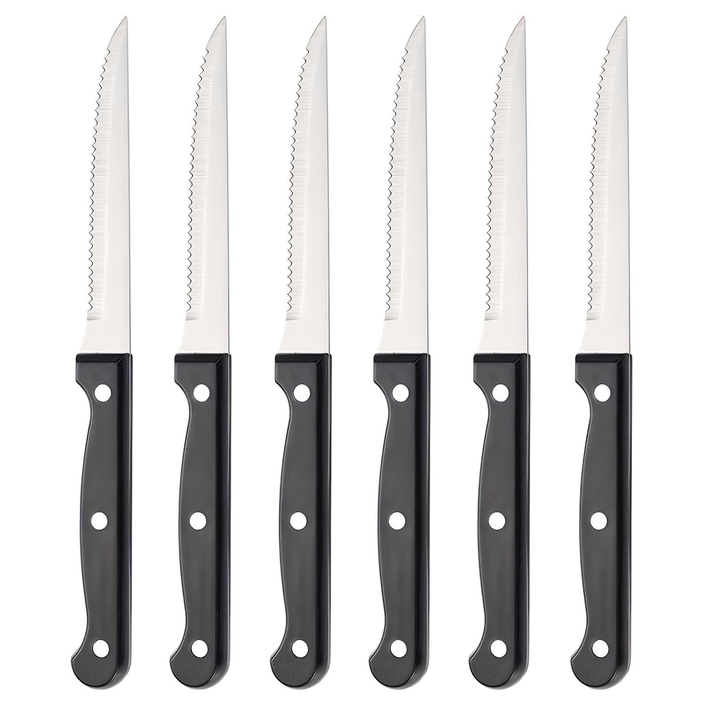 Skorter of 6 Steak Knives in Stainless Steel