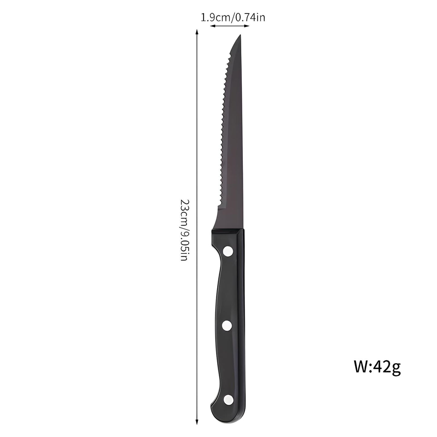 Skorter of 6 Steak Knives in Stainless Steel