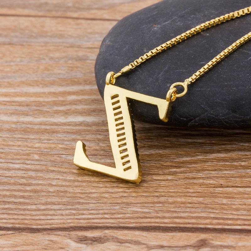 Skorter | Customized Zircon Filled A-Z Initial Letter Necklace