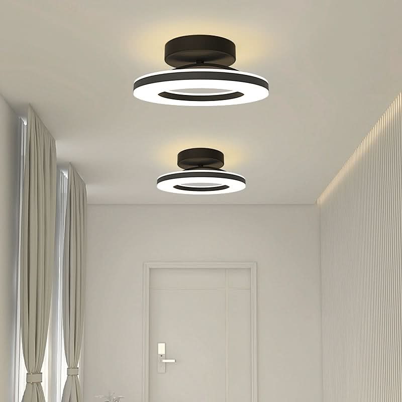 Skorter | ZAYNO Black LED Ceiling Light – Modern Flush Mount