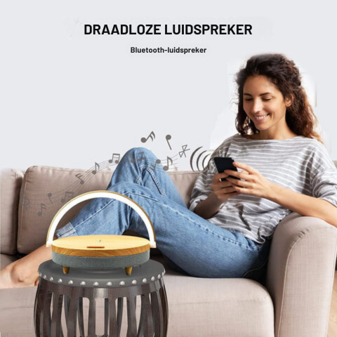 Skorter | 3-in-1 LED Lamp, Bluetooth Speaker & Wireless Charger | Smart Desk Light