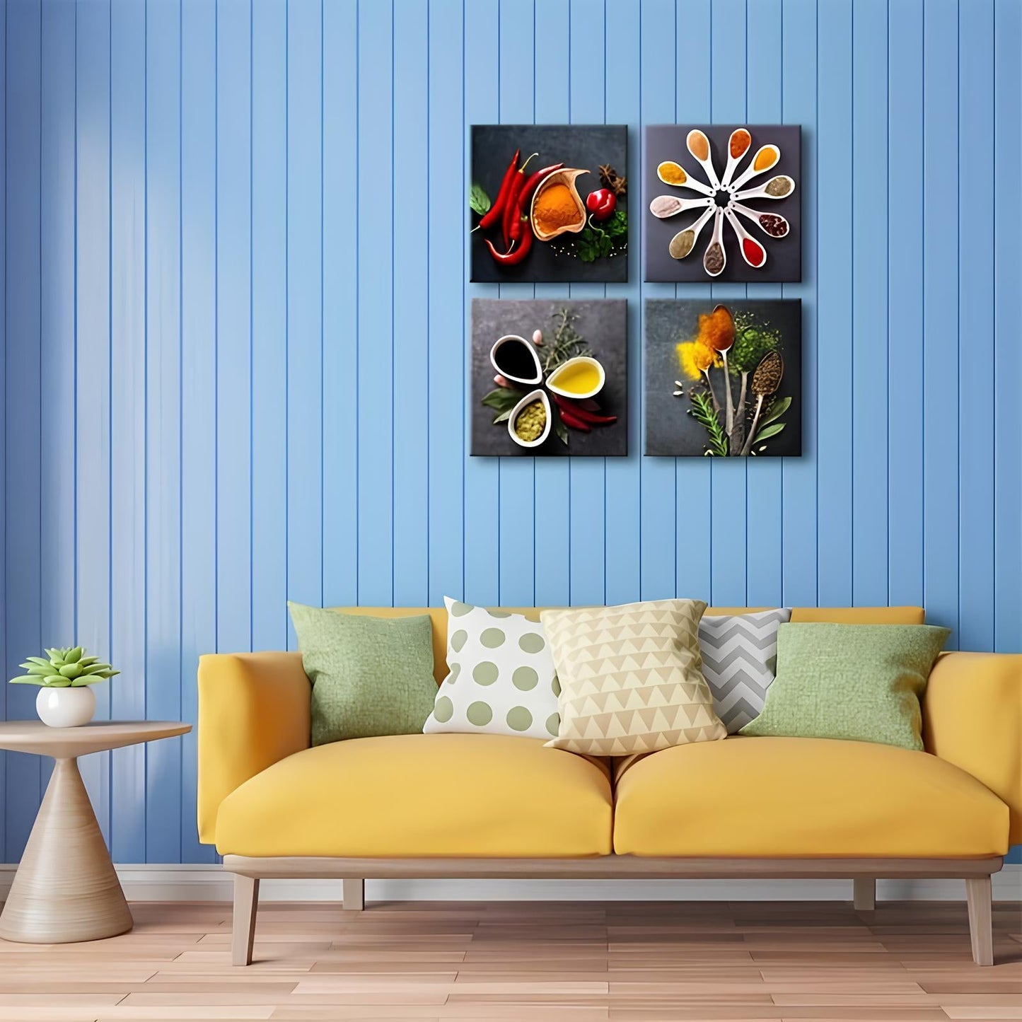 Skorter Decorative Spice Printed Canvas 4 pieces