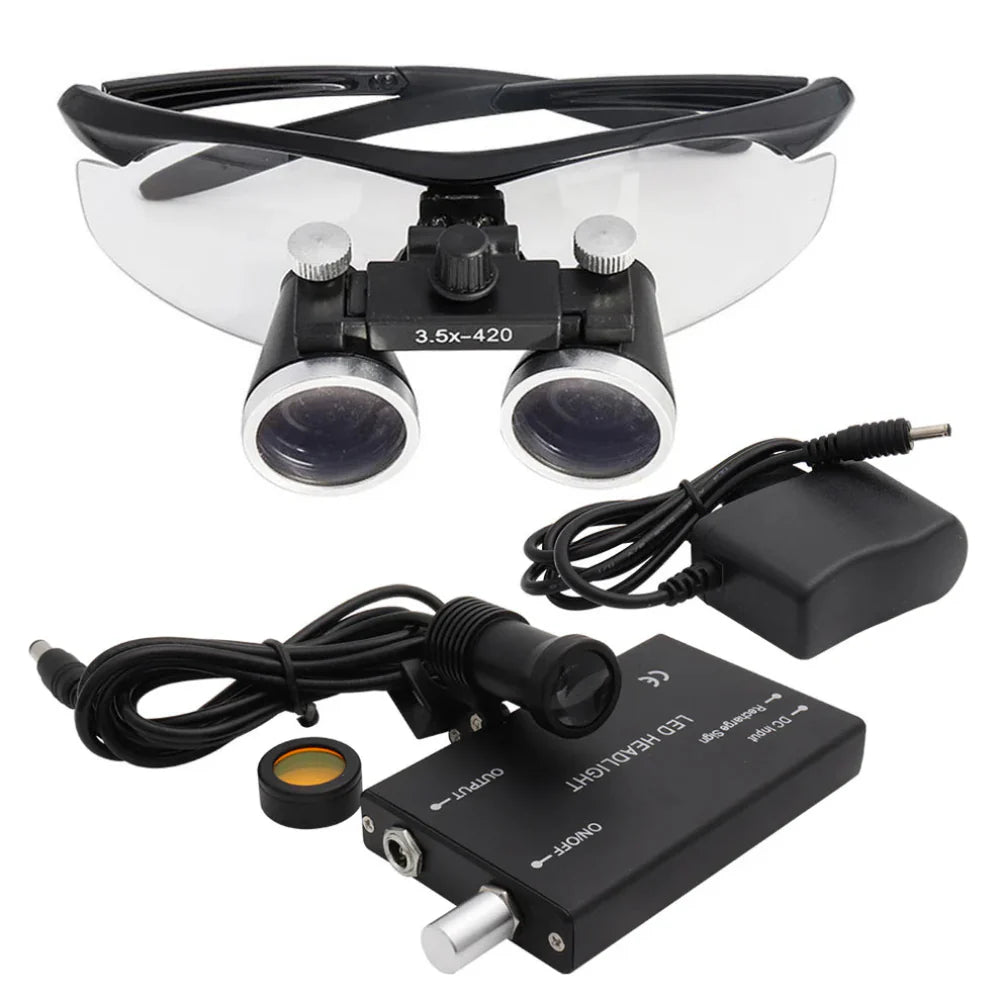 Skorter | Dental Loupes Magnifier with & LED Headlight for Precision Work