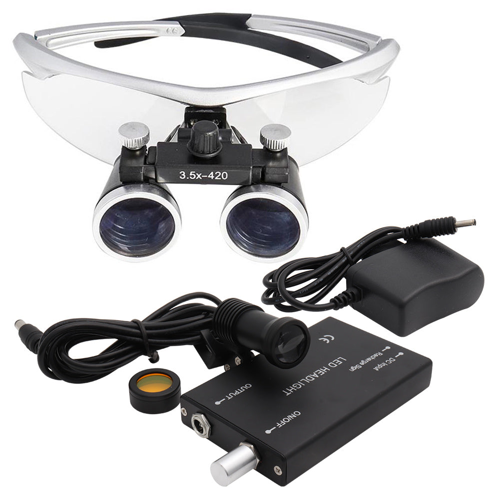 Skorter | Dental Loupes Magnifier with & LED Headlight for Precision Work