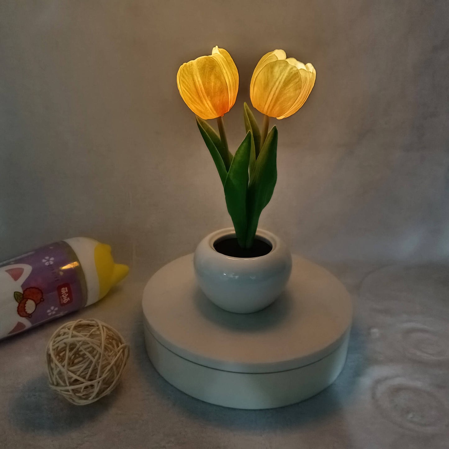 Skorter | Modern Creative Simulation Tulip Peony LED Night Light Table Lamp