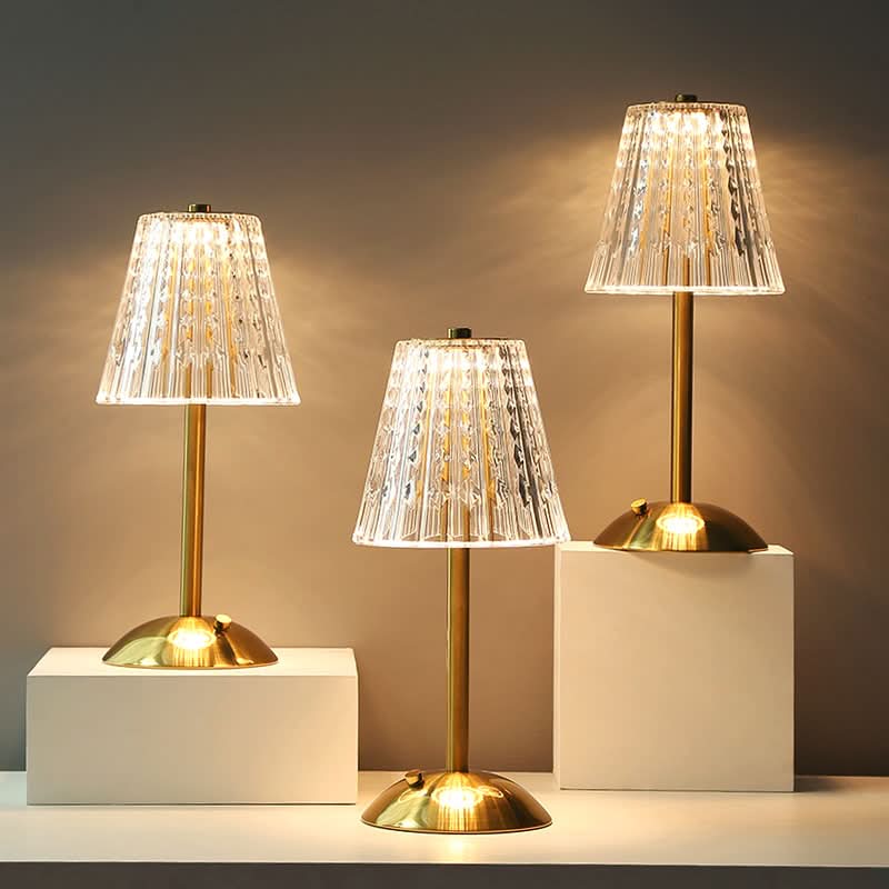 Skorter | Vintage Crystal LED Table Lamp with Adjustable Brightness
