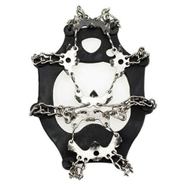 Skorter | 1 Pair 19 Teeth Anti-Slip Ice Gripper Hiking Climbing Chain Shoes Covers, Size:L(Black)