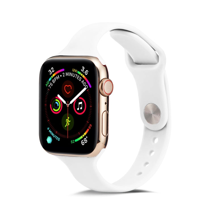 Skorter | For Apple Watch 5/4 44mm & 3/2/1 42mm Thin Silicone Band (White)