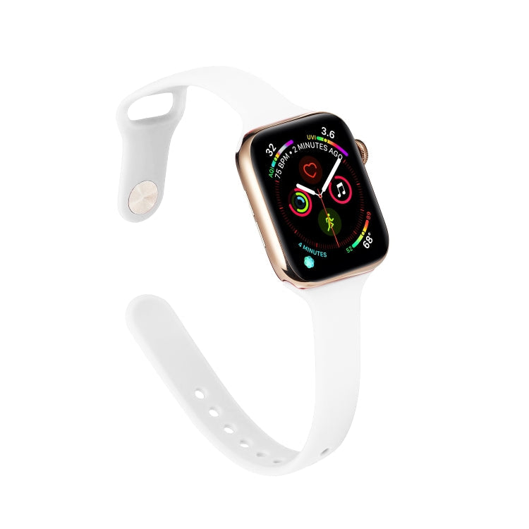 Skorter | For Apple Watch 5/4 44mm & 3/2/1 42mm Thin Silicone Band (White)