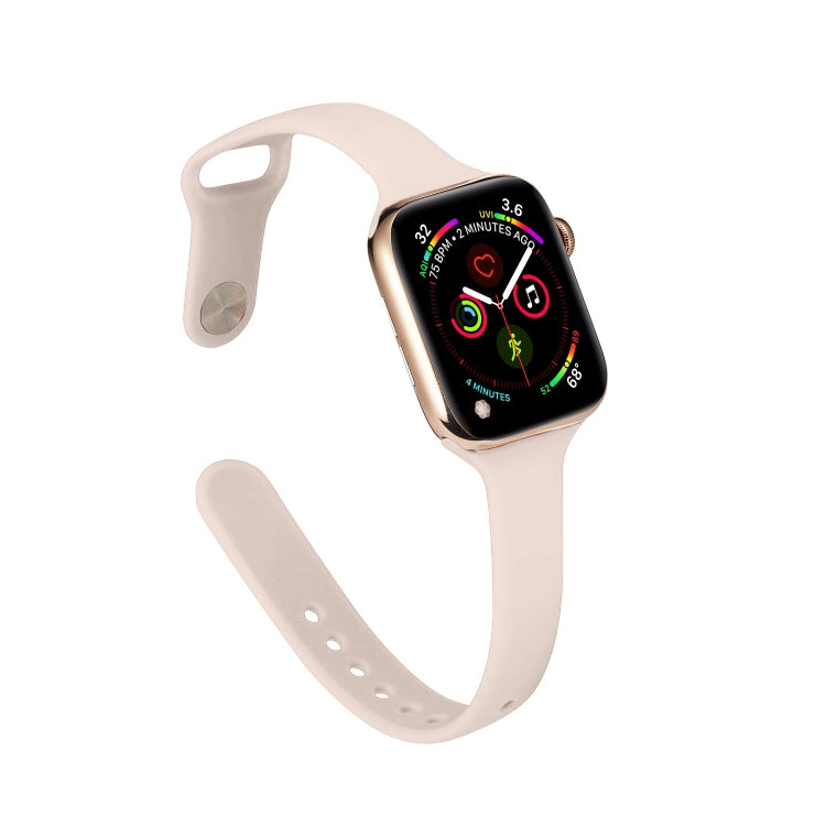 Skorter | For Apple Watch 5/4 44mm & 3/2/1 42mm Thin Silicone Strap (Pink Silty)