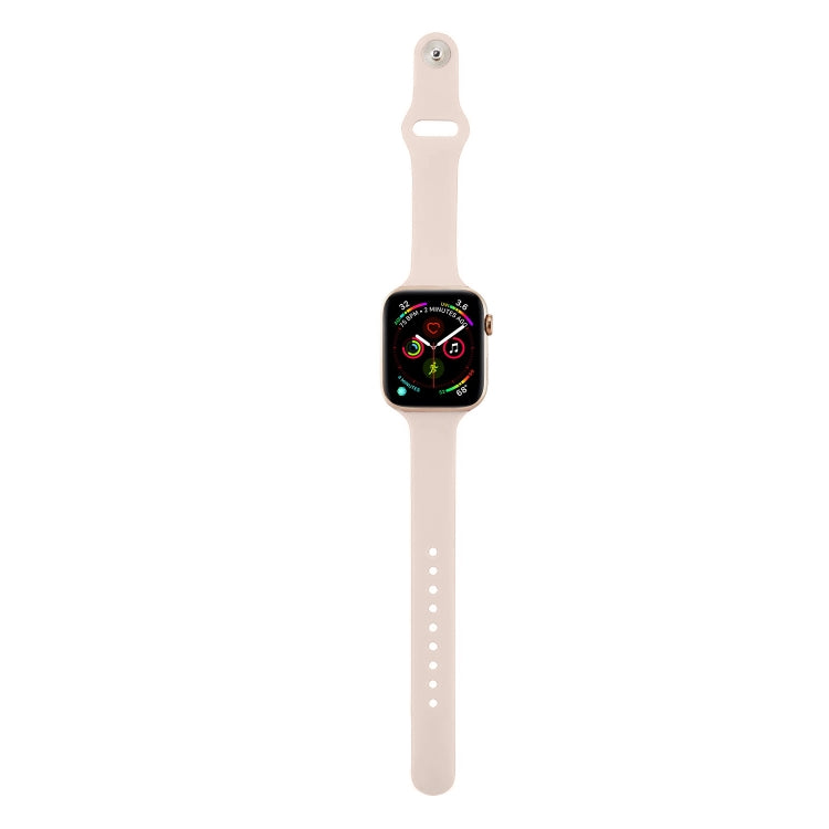 Skorter | For Apple Watch 5/4 44mm & 3/2/1 42mm Thin Silicone Strap (Pink Silty)