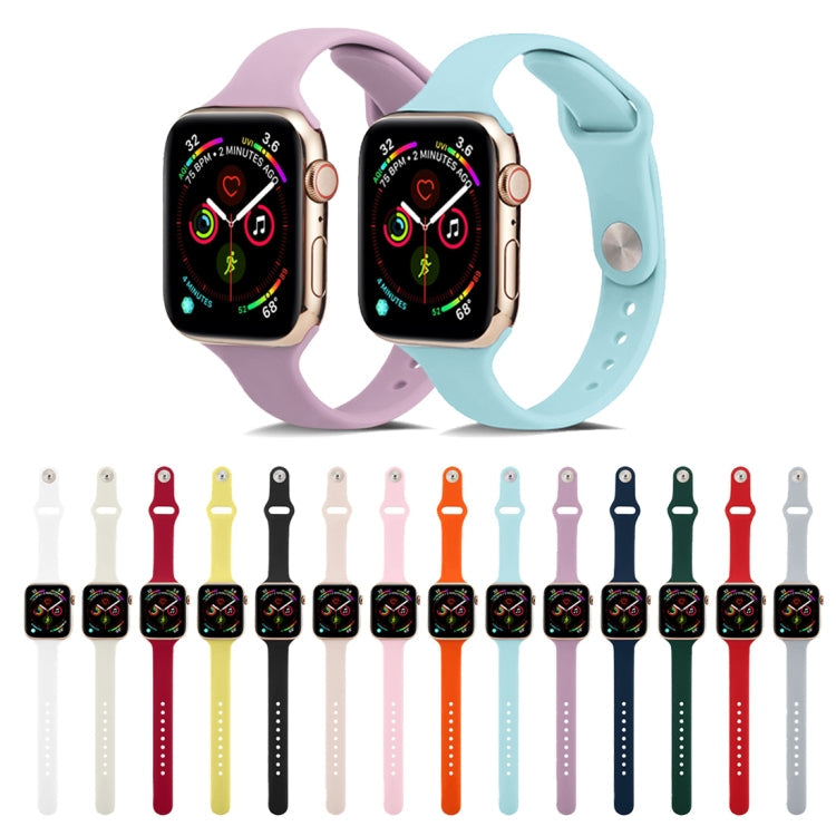 Skorter | For Apple Watch 5/4 44mm & 3/2/1 42mm Thin Silicone Strap (Pink)