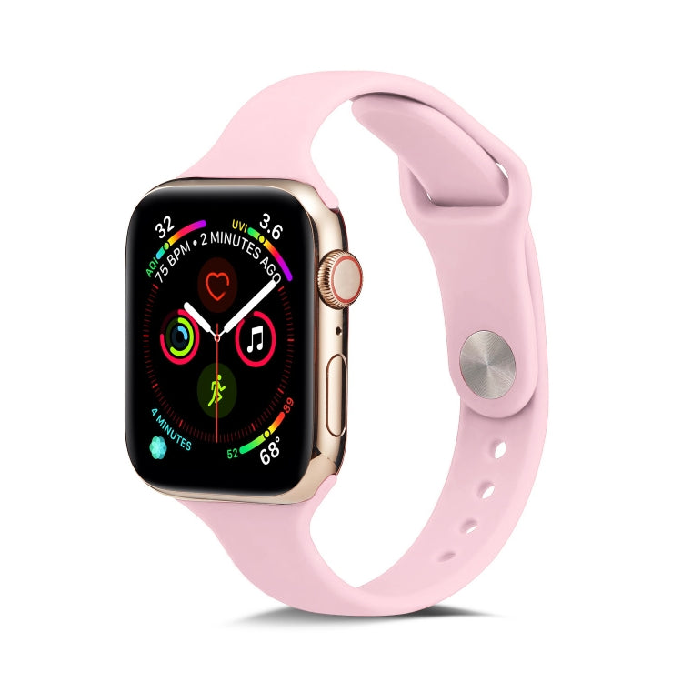 Skorter | For Apple Watch 5/4 40mm & 3/2/1 38mm Thin Silicone Watch Band (Pink)