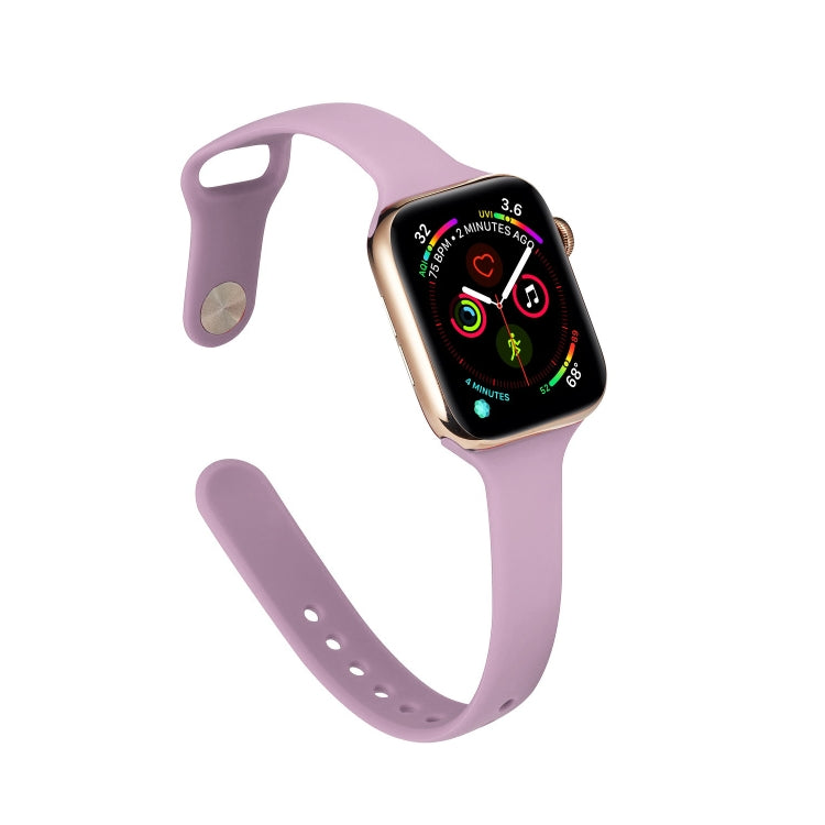 Skorter | For Apple Watch 5/4 40mm & 3/2/1 38mm Thin Silicone Strap (Purple)
