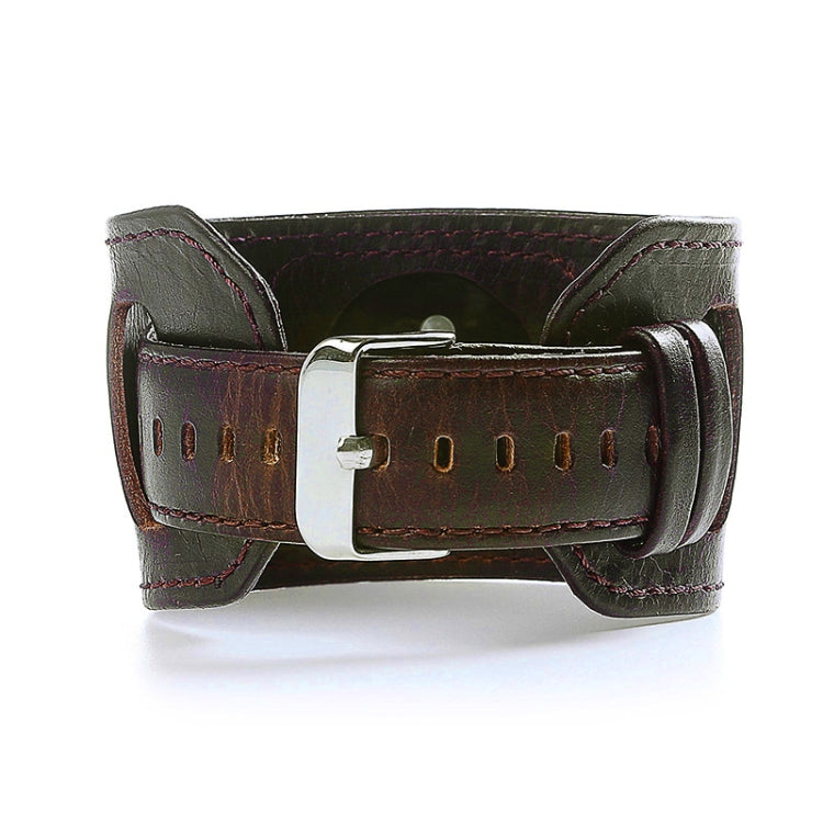 Skorter | For Apple Watch 5 & 4 40mm / 3 & 2 & 1 38mm Crazy Horse Texture Band Watch Strap (Dark Brown)