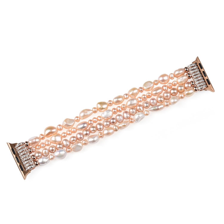 Skorter | For Apple Watch 5 & 4 40mm / 3 & 2 & 1 38mm Pearl Crystal Bracelet (Natural Pearl)