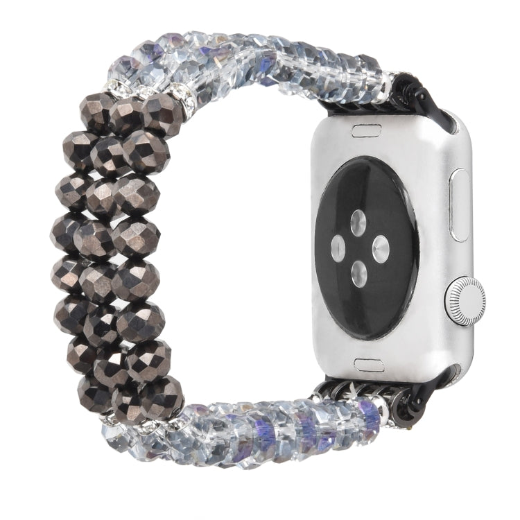 Skorter | For Apple Watch 5 & 4 40mm / 3 & 2 & 1 38mm Pearl Crystal Watch Band (Crystal Gray)