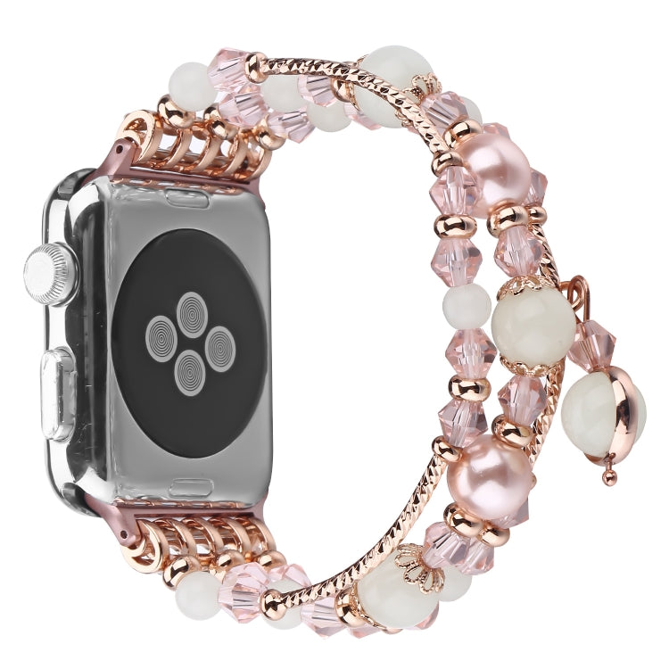 Skorter | For Apple Watch 5 & 4 40mm / 3 & 2 & 1 38mm Glowing Agate Watch Band (Rose Gold)