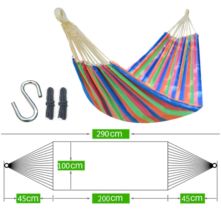 Skorter | Outdoor Double Thickened Canvas Hammock Indoor Swing, Size:200x100cm(Dark Blue)