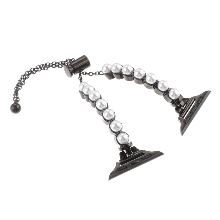 Skorter | For Apple Watch SE 2022 44mm Bead Bracelet Metal Watch Band (Black)