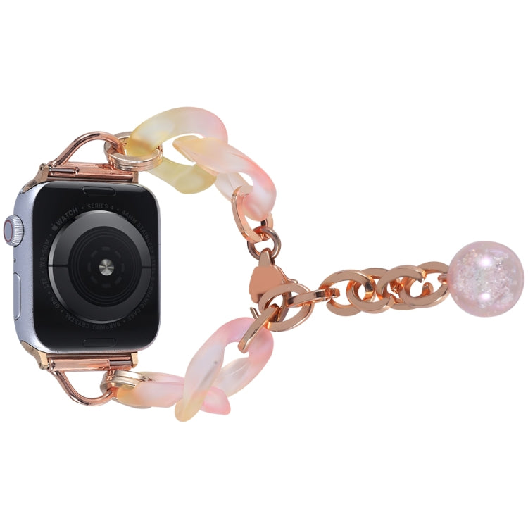 Skorter | For Apple Watch SE 2023 44mm Gradient Resin Chain Watch Strap (Pink)