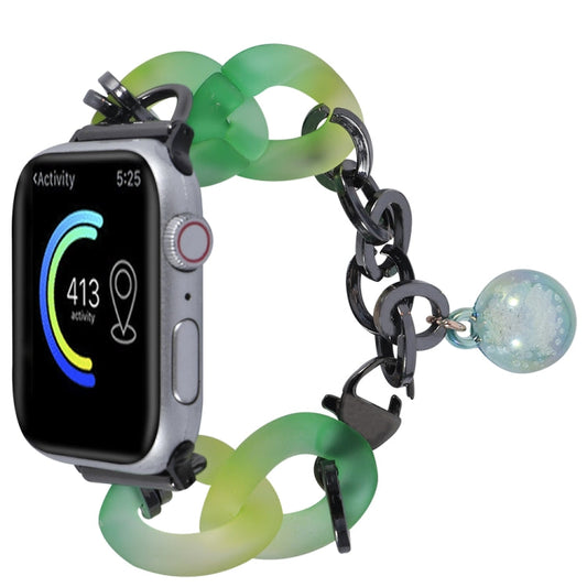 Skorter | For Apple Watch SE 2023 44mm Gradient Resin Chain Bracelet (Green)