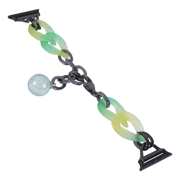 Skorter | For Apple Watch SE 2023 44mm Gradient Resin Chain Bracelet (Green)