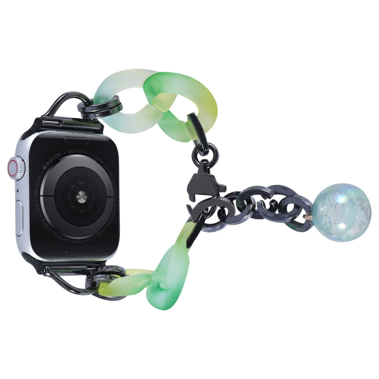Skorter | For Apple Watch SE 2023 44mm Gradient Resin Chain Bracelet (Green)