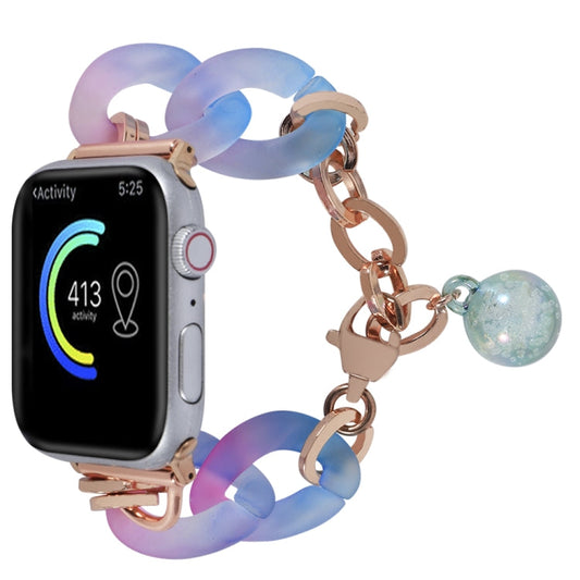 Skorter | For Apple Watch SE 2023 44mm Gradient Resin Chain Watch Band (Blue)