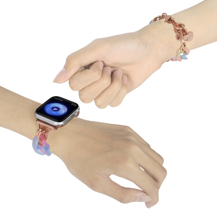 Skorter | For Apple Watch SE 2023 44mm Gradient Resin Chain Watch Band (Blue)